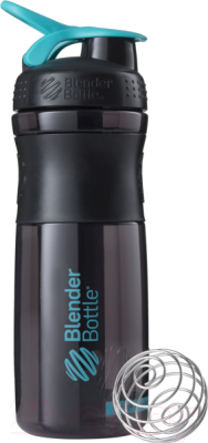 Шейкер спортивный Blender Bottle SportMixer Tritan / BB-SM28-BTEA (черный/морской голубой)