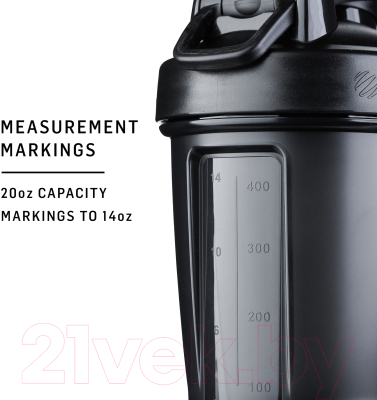 Шейкер спортивный Blender Bottle Classic V2 Full Color / BB-CLV228-FCBLK (черный)
