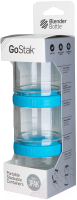 Набор контейнеров Blender Bottle GoStak Tritan / BB-G100-AQUB (голубой)