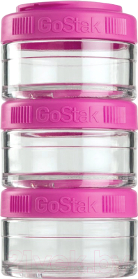 Набор контейнеров Blender Bottle GoStak Tritan / BB-G60-PINK (малиновый)