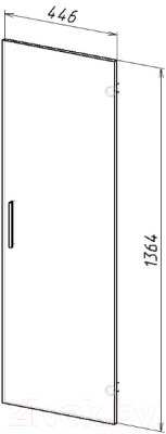 Дверца мебельная MFMaster Арто-10 / МСТ-ЭГА-10-БТ-16 (белый)