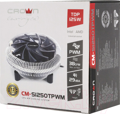Кулер для процессора Crown CM-S1250TPWM