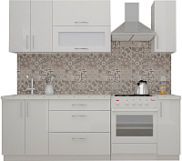 Кухонный гарнитур ВерсоМебель ВерсоЛайн 8-1.5 (белый 001) - 