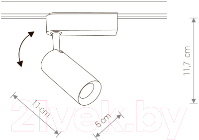 Трековый светильник Nowodvorski Profile Iris Led Black 12W 3000K 9001