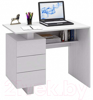 Письменный стол MFMaster Ренцо-1 / МСТ-СРЕ-01-БТ-16 (белый)
