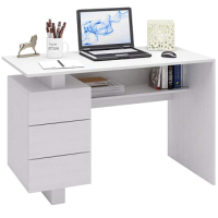 Письменный стол MFMaster Ренцо-2 / МСТ-СРЕ-02-БТ-16 (белый) - 