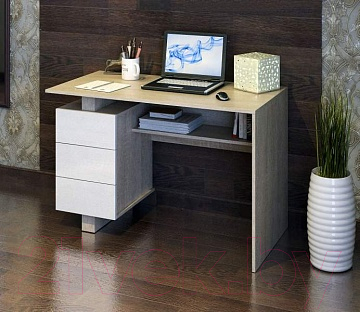 Письменный стол MFMaster Ренцо-2 / МСТ-СРЕ-02-БТ-16 (белый)