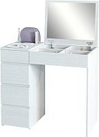 Туалетный столик с зеркалом MFMaster Триверо-1 / МСТ-ТСТ-01-БТ-16 (белый) - 