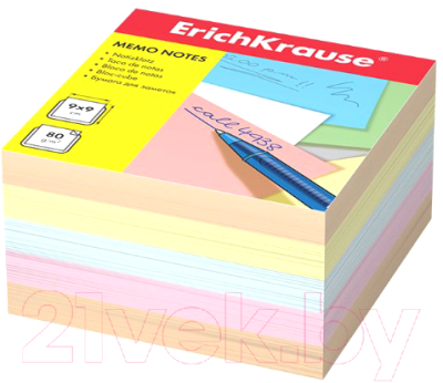 Блок для записей Erich Krause 5139 (цветной)