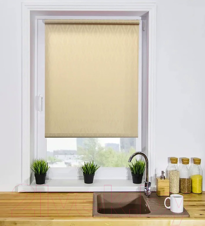 Рулонная штора Lm Decor Инфинити LM 41-03C 57x160 (бежевый) — фото 4