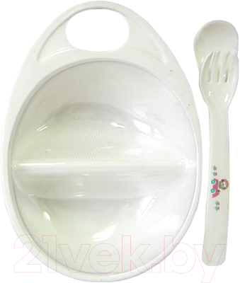 

Набор детской посуды Sun Delight, Белый;с разноцветным рисунком, 33010