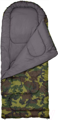 Спальный мешок Outventure Toronto T +10 Right Zip / S19EOUOS027-U1 CAMO (XL/XXL, зеленый)