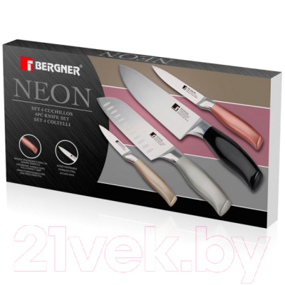 Набор ножей Bergner Neon BG-4222-MT