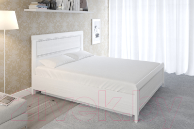 Двуспальная кровать Лером Карина КР-1023-СЯ 160х200 (ясень снежный)
