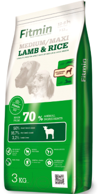 Сухой корм для собак Fitmin Dog Medium Maxi Lamb & Rice (3кг)