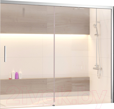 Стеклянная шторка для ванны RGW SC-45 / 34114517-11 (хром/прозрачное стекло)