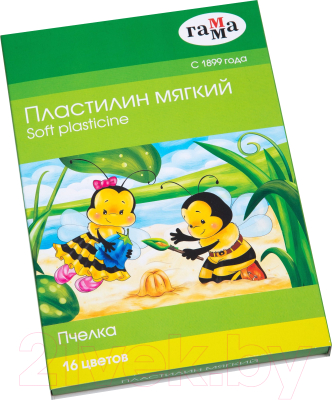 Пластилин ГАММА Пчелка / 280030Н (16цв)