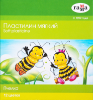 Пластилин ГАММА Пчелка / 280032Н (12цв) - 