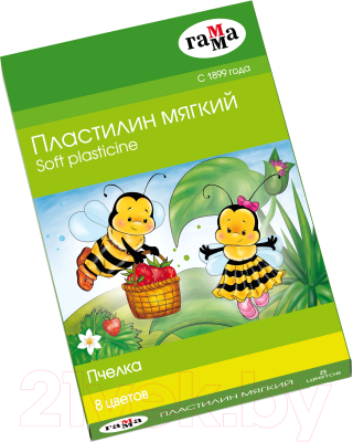 Пластилин ГАММА Пчелка / 280038Н (8цв)