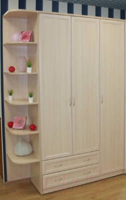 Угловое окончание для шкафа Уют Сервис Гарун 300 (молочный дуб) - Фото образца шкафа