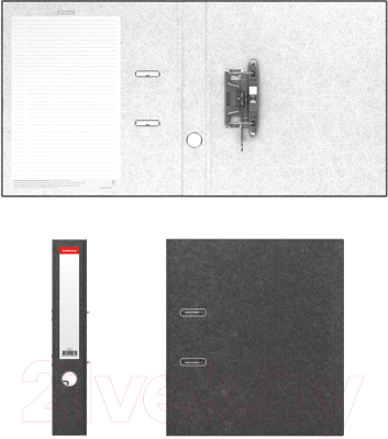 Папка-регистратор Erich Krause Basic мрамор / 70 (серый)