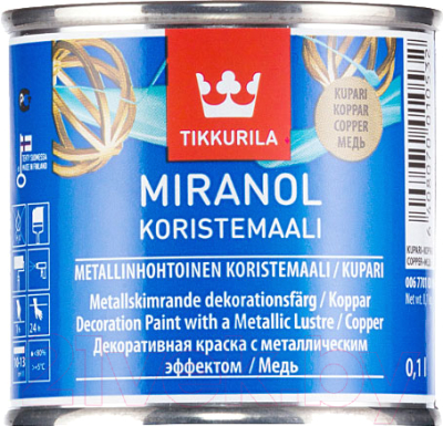 Краска декоративная Tikkurila Миранол (100мл, медь)