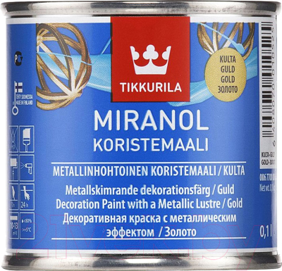 

Краска декоративная Tikkurila, Золотистый, Миранол
