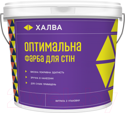

Краска Халва, Белый, Оптимальная для стен
