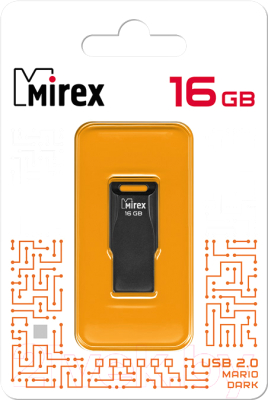 Usb flash накопитель Mirex Mario 16GB (13600-FMUMAD16) (черный)