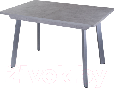 Обеденный стол Домотека Джаз ПР-1 80x120-157 (серый бетон/серый/93)