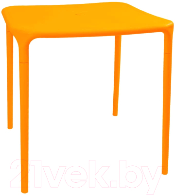 Стол пластиковый Алеана Альф Квадратный / 100029 (светло-оранжевый)