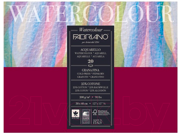 Альбом для рисования Fabriano Watercolour / 72613040
