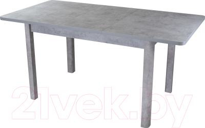 Обеденный стол Домотека Джаз ПР 70x110-147 (серый бетон/серый/04)