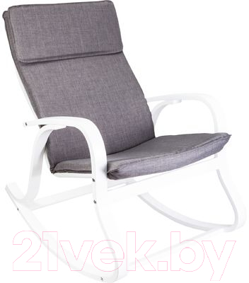 Кресло-качалка Седия Greta (ткань серый/белый)