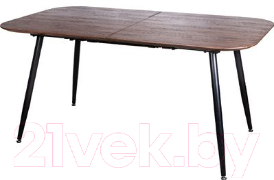 Обеденный стол Седия Dolore 160-220x90x75 (орех/черный)