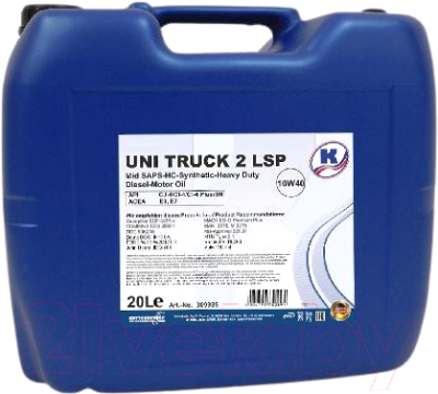 

Моторное масло Kuttenkeuler, Uni Truck 2 LSP 10W40 / 309935
