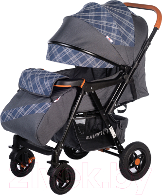 Детская прогулочная коляска Babyhit Sense Plus (Grey/Dark Blue)