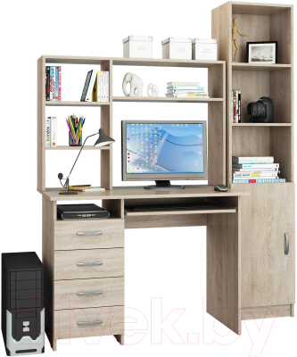 Комплект мебели для кабинета MFMaster УШ-3 / УШ-3-ДС (дуб сонома)