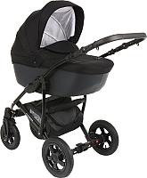 Детская универсальная коляска Pituso Confort 2 в 1 (черный/кожа темный графит) - 