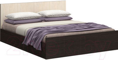 Двуспальная кровать Rikko Европа 160x200 (венге/дуб атланта)