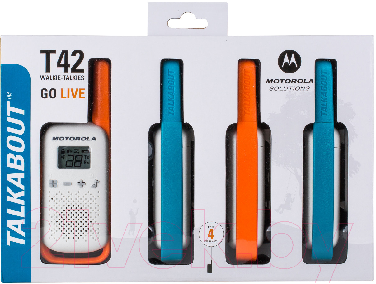 Motorola Talkabout T42 Quad Pack 4шт Комплект раций купить в Минске,  Гомеле, Витебске, Могилеве, Бресте, Гродно