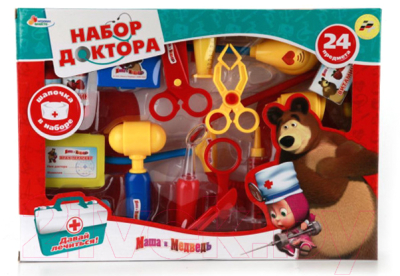 Набор доктора детский Играем вместе Маша и Медведь / A373-H34024-R