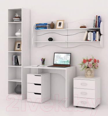 Комплект мебели для кабинета MFMaster Нейт УШ-1-04 / Нейт-1-04-БТ-02 (белый)