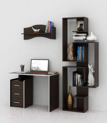 Комплект мебели для кабинета MFMaster Слим УШ-1-05 / Слим-1-05-ВМ-16 (венге)