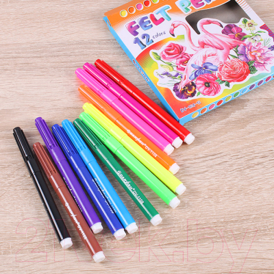 Изображение товара Фломастеры Darvish на водной основе / DV-1108-12 (12шт)