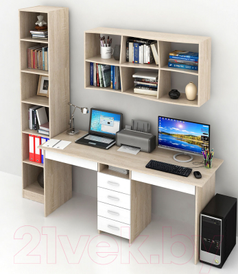 

Комплект мебели для кабинета MFMaster, Тандем УШ-2Я-01 / Тандем-2Я-01-СБ-16