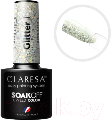 Гель-лак для ногтей Claresa Glitter 1 (5мл)