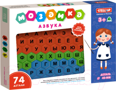 

Развивающая игрушка Stellar, Мозаика Азбука / 01081