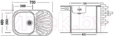 Мойка кухонная Kromevye EC 250 D