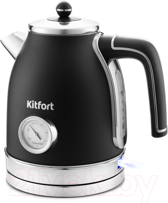 Электрочайник Kitfort KT-6102-1 (черный/серебристый)